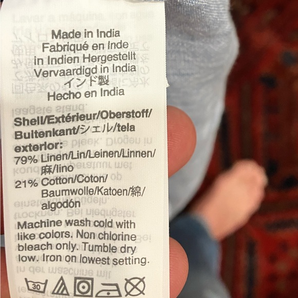 J.Crew Men’s Linen Oxford Slim XL - Picture 2 of 2